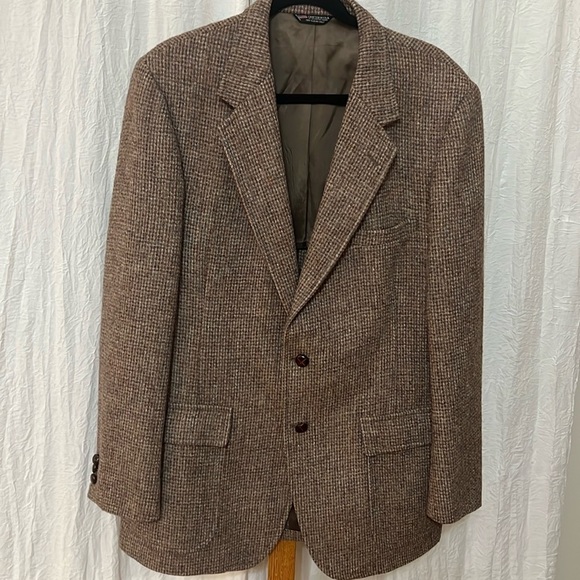Harris Tweed Blazer Stanley Blacker Heringbone 40